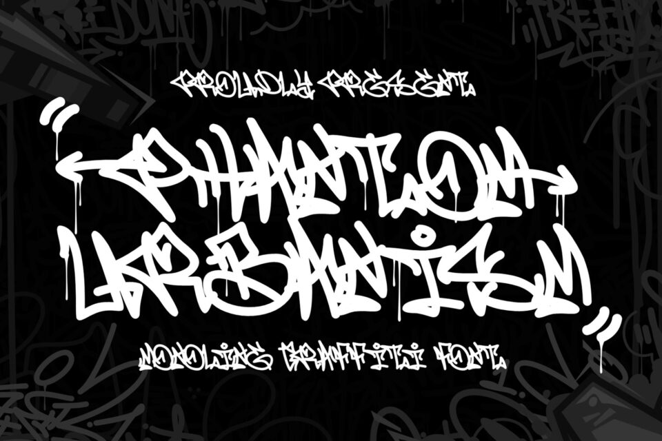 Phantom Urbanism - Monoline Graffiti Font