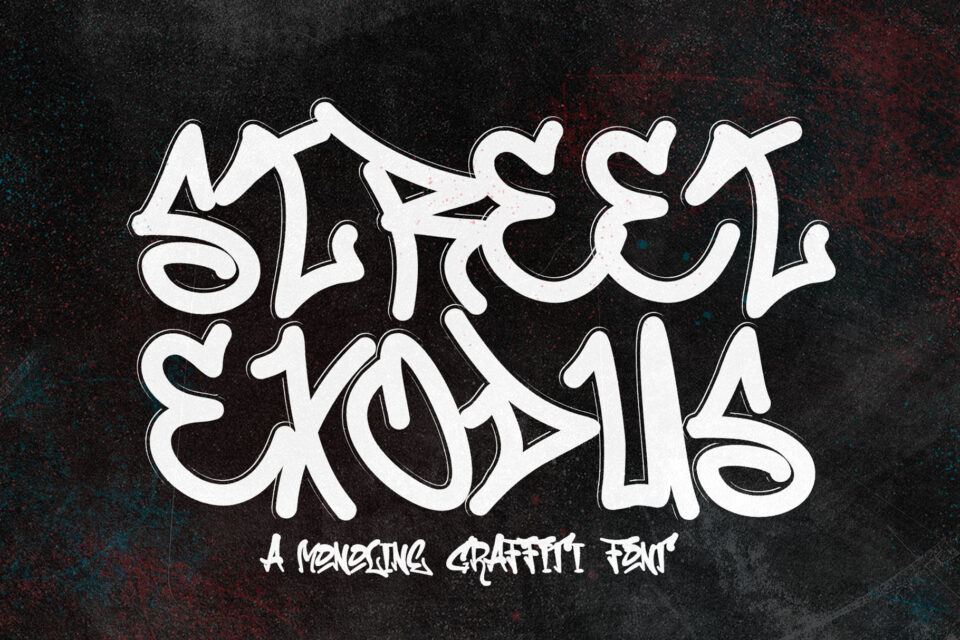 Street Of Exodus - Monoline Graffiti Font