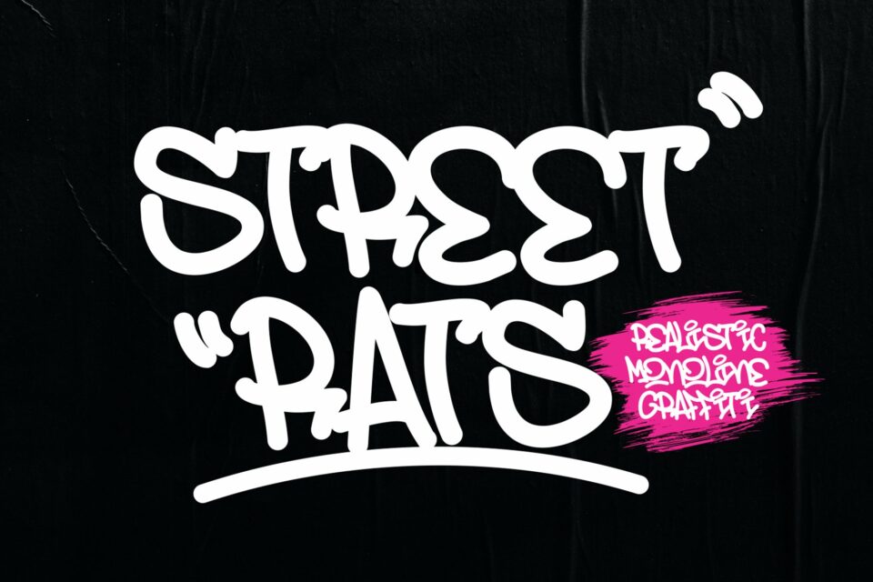 Street Rats - Monoline Graffiti Font