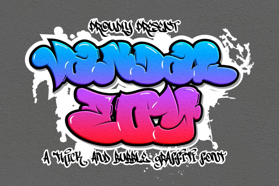 Vandal Zoy - Bubble Graffiti Font