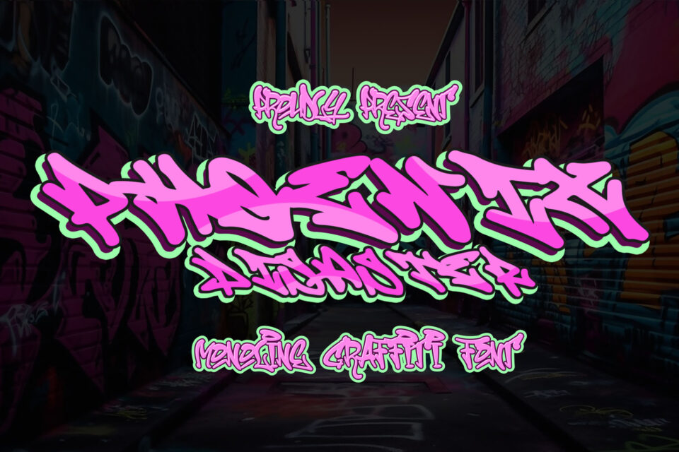 Phoenix Disaster - Monoline Graffiti Font