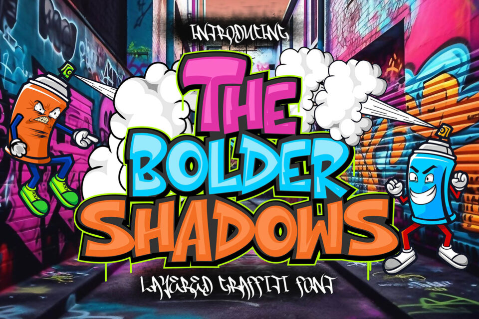 The Bolder Shadow - 3d Graffiti Font