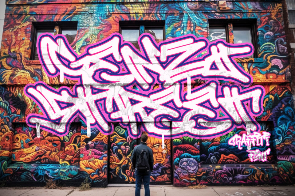 Genzi Street - Monoline Graffiti Font