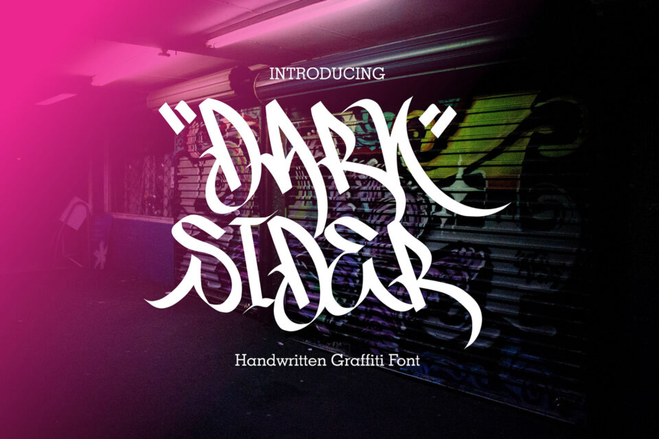 Dark Sider - Monoline Graffiti Font