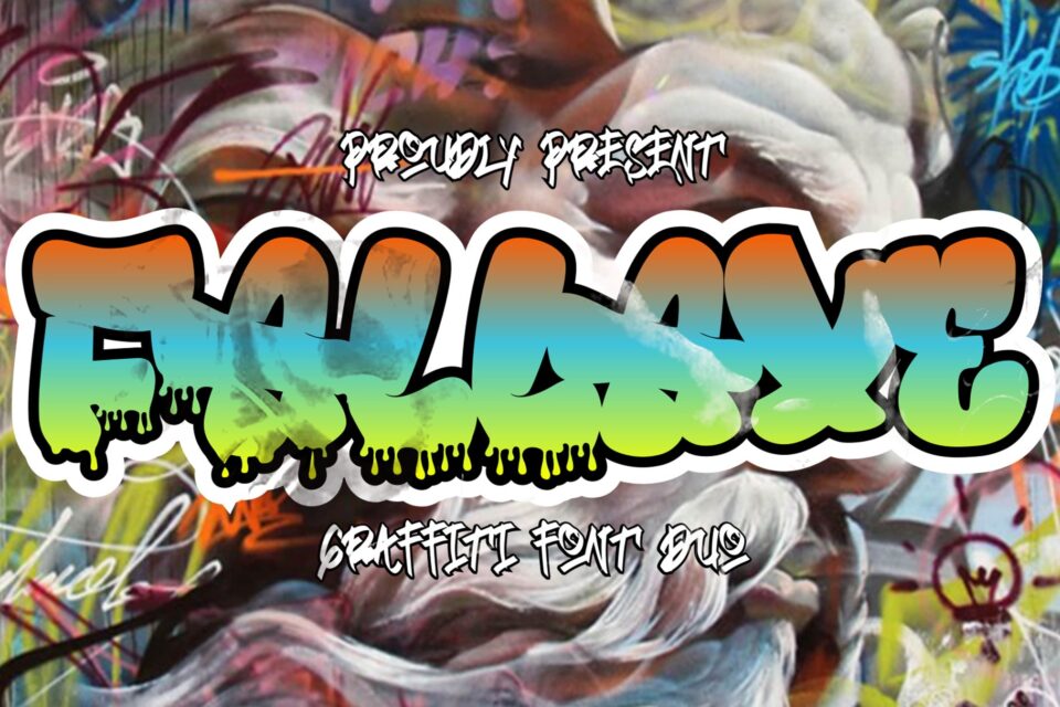 Fallaxe - Drip Bubble Graffiti Font