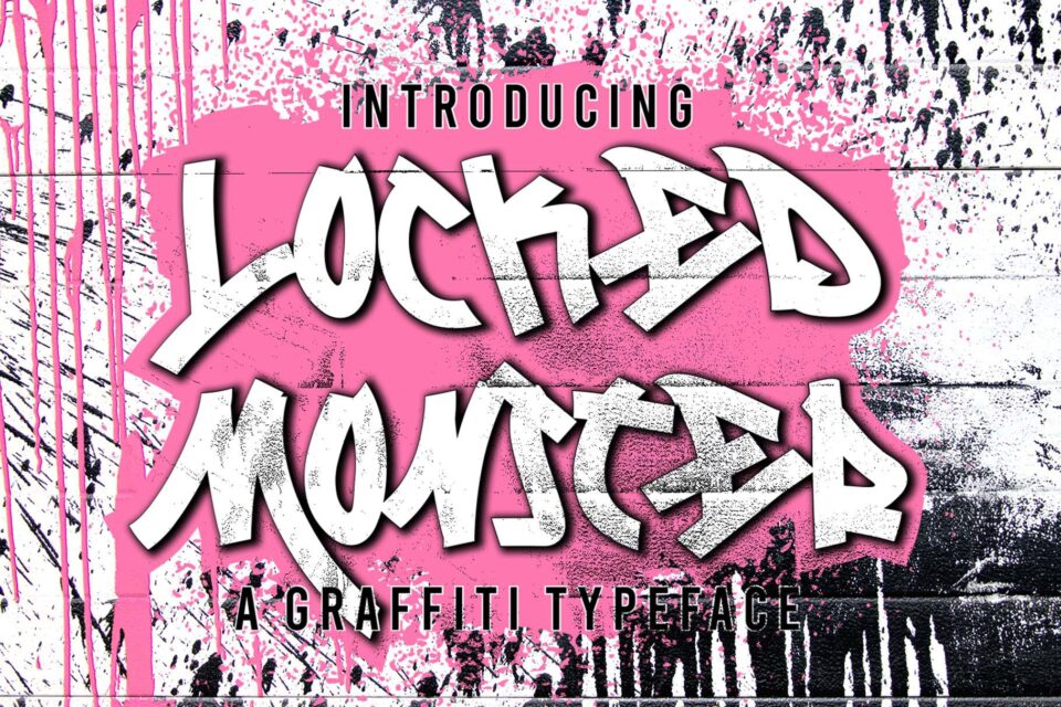 Locked Monster - Monoline Graffiti Font