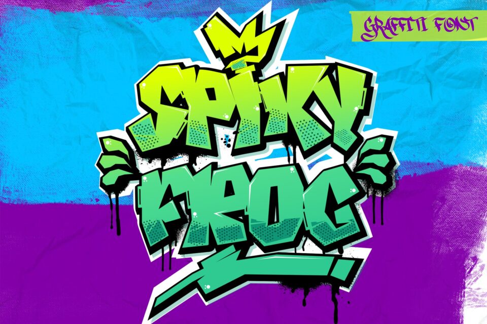 Spiky Frog - Thick Graffiti Font