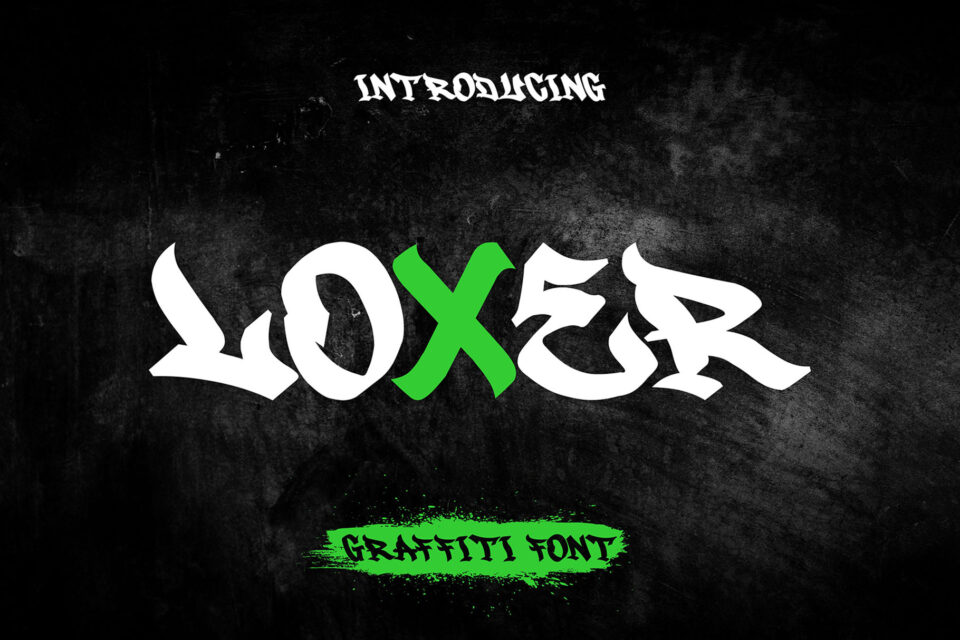Loxer - Awesome Monoline Graffiti Font