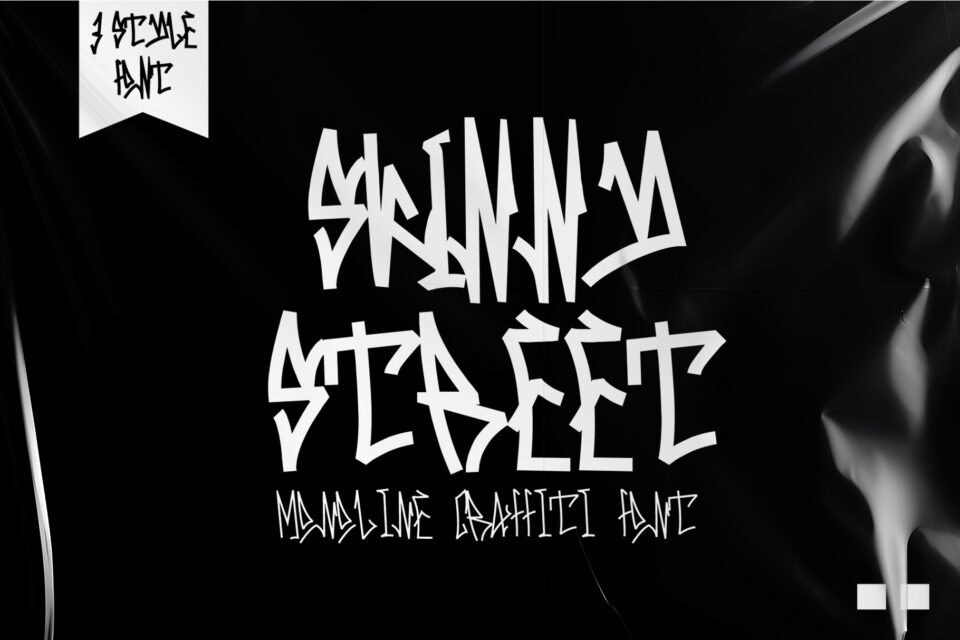 Skinny Street - Thinny Graffiti Font