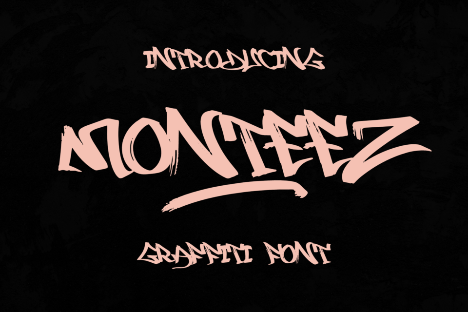 Monteez - Monoline Graffiti Font
