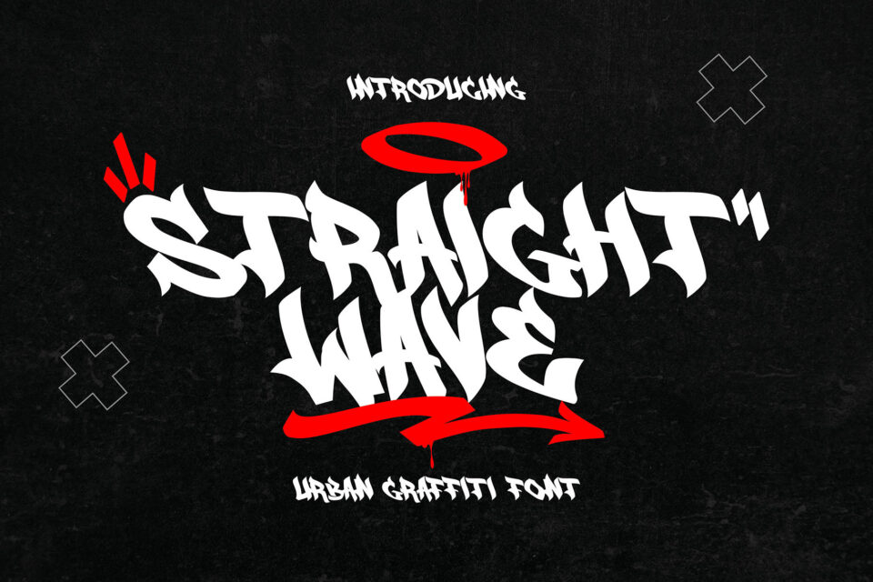 Straight Wave - Monoline Handwritten Graffiti font