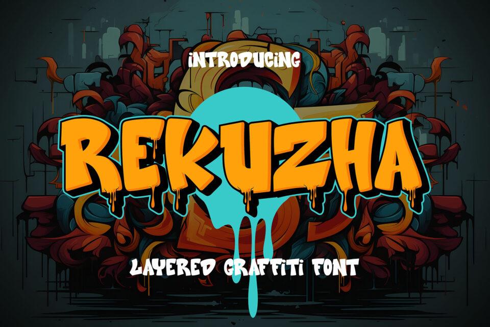 Rekuzha - 3d Layered Graffiti Font