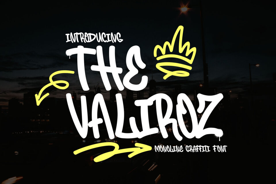 The Valiroz - Monoline Graffiti Font