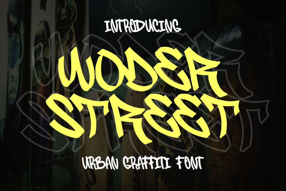 Woder Street - Monoline Graffiti Font