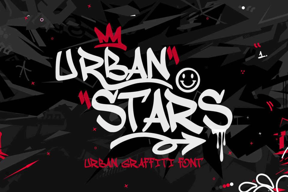 Urban Stars - Swash Handlettering mono Graffiti font