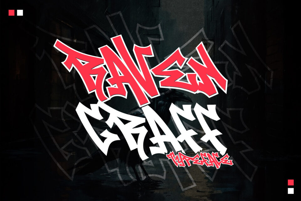 Raven Graff - Monoline Graffiti Font