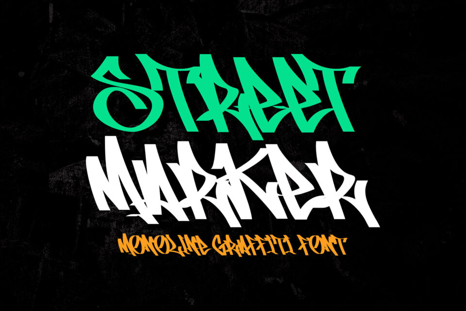 Street Marker - Freebies Monoline Graffiti Font