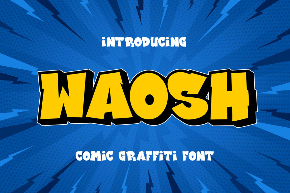 Waosh - Comic Graffiti Font