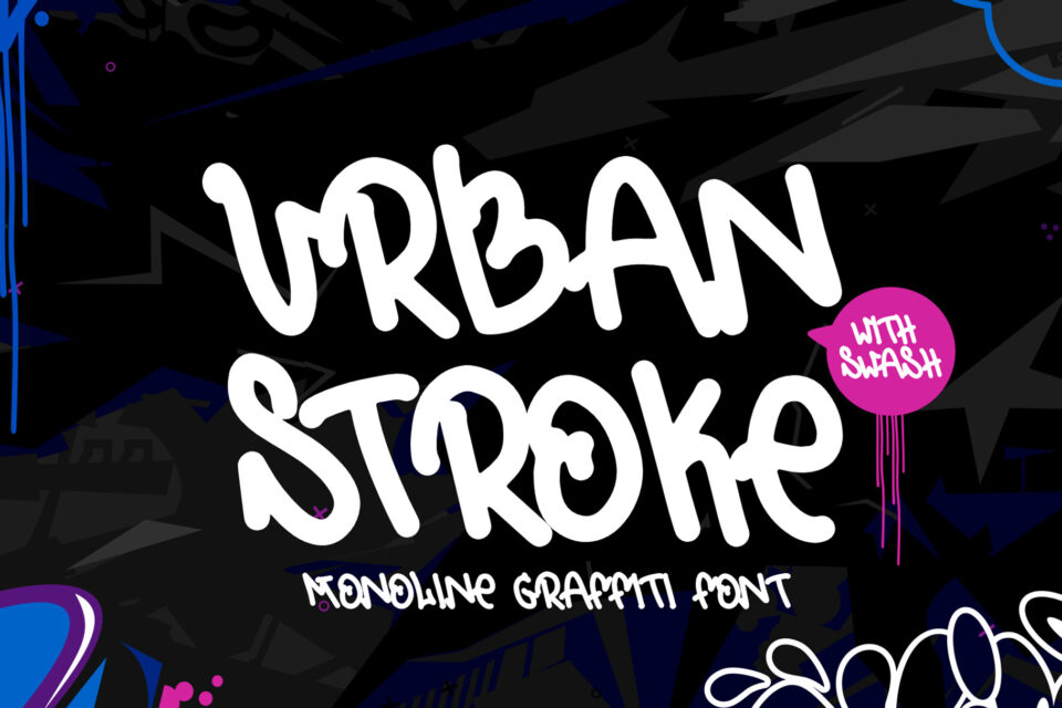 Urban Stroke - A handwritten Monoline Graffiti Letter