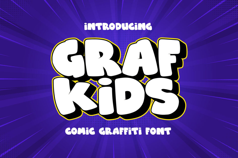 Grafkids - Shadowed Comic Display Font