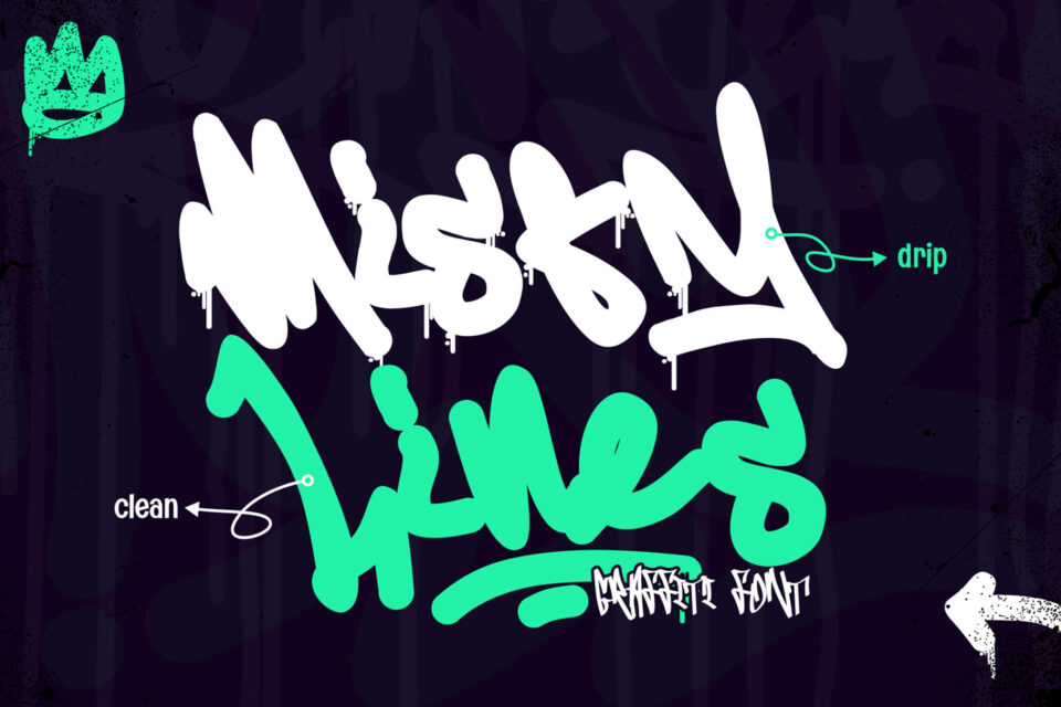 Misty Lines - A dripping Monoline Graffiti Font