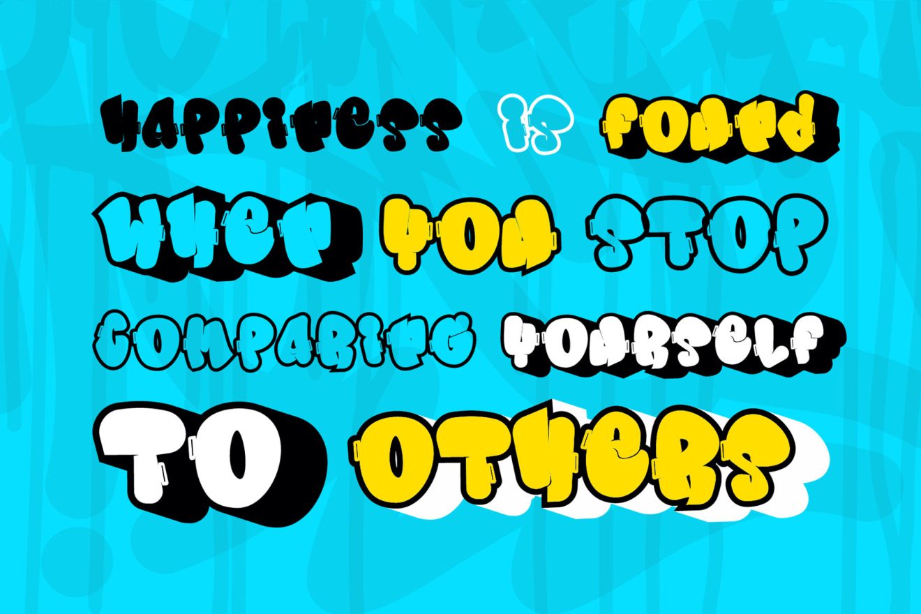 Morp Caps – A Chubby Layered Graffiti Font - Cikareotype
