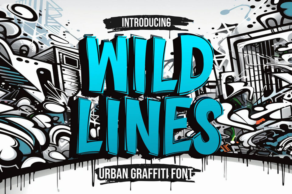Wild Lines - Straight Urban Graffiti Font