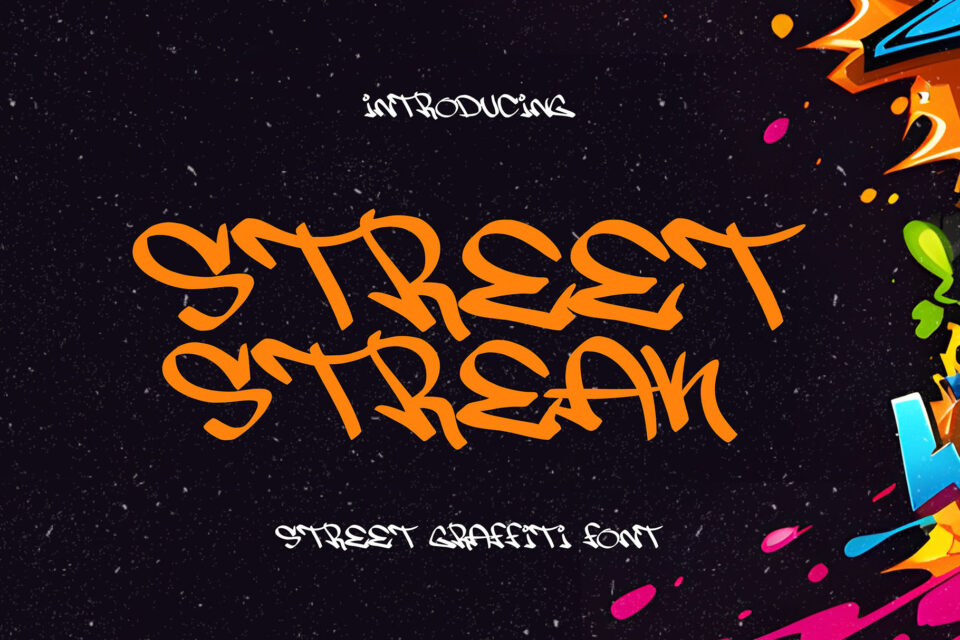 Street Streak - Monoline Graffiti Font