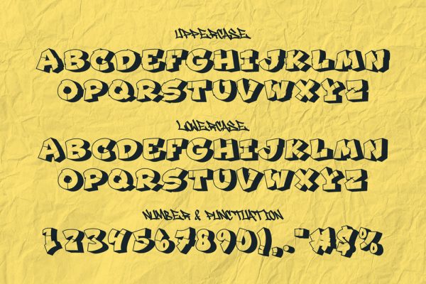 Jraot – 3D Decorative Graffiti Font for Bold Urban Statements - Image 5