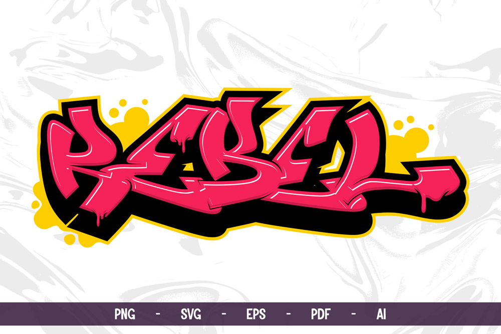 Rebel Graffiti Text Design – Street Art Vector