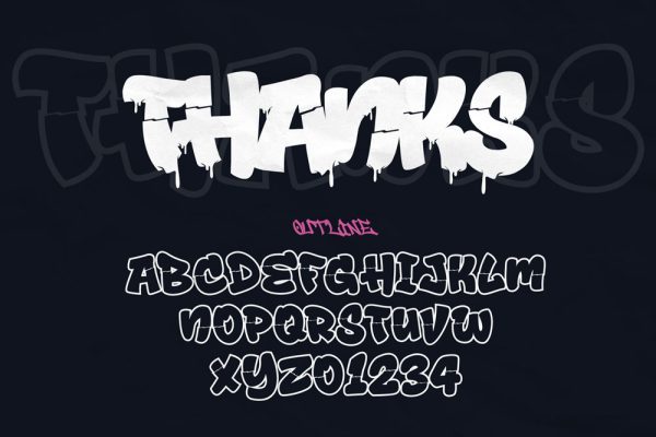 Drop Shade – Melted 3D Graffiti Font - Image 10