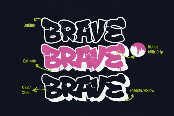 Drop Shade – Melted 3D Graffiti Font - Image 6
