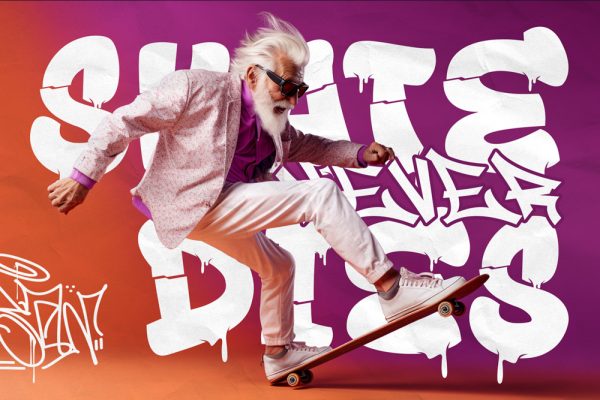 Drop Shade – Melted 3D Graffiti Font - Image 4