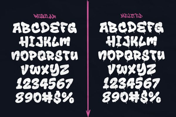 Drop Shade – Melted 3D Graffiti Font - Image 7