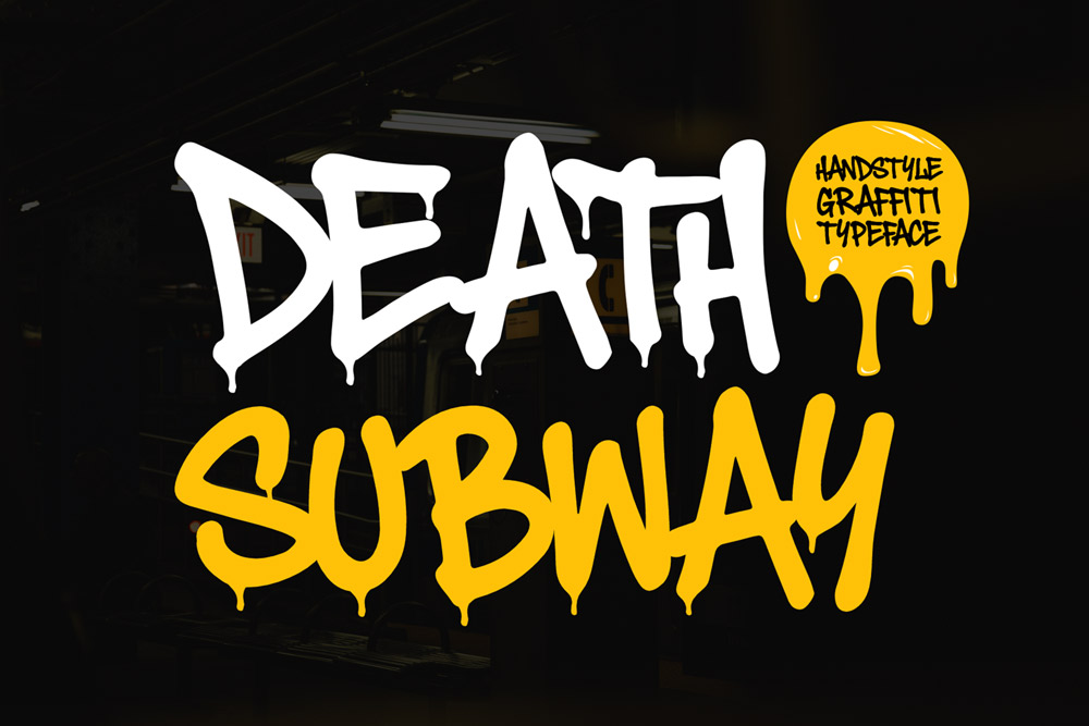 Death Subway – Raw Graffiti Drip Font