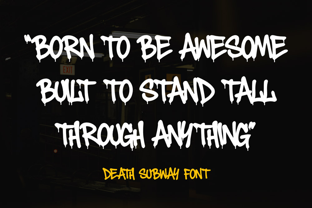 Death Subway – Raw Graffiti Drip Font - Image 2