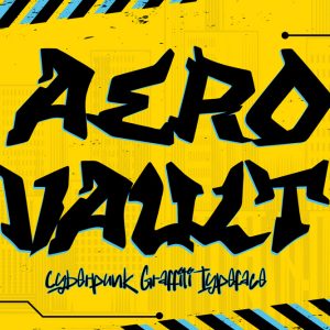 Aero Vault – Cyberpunk Graffiti Font