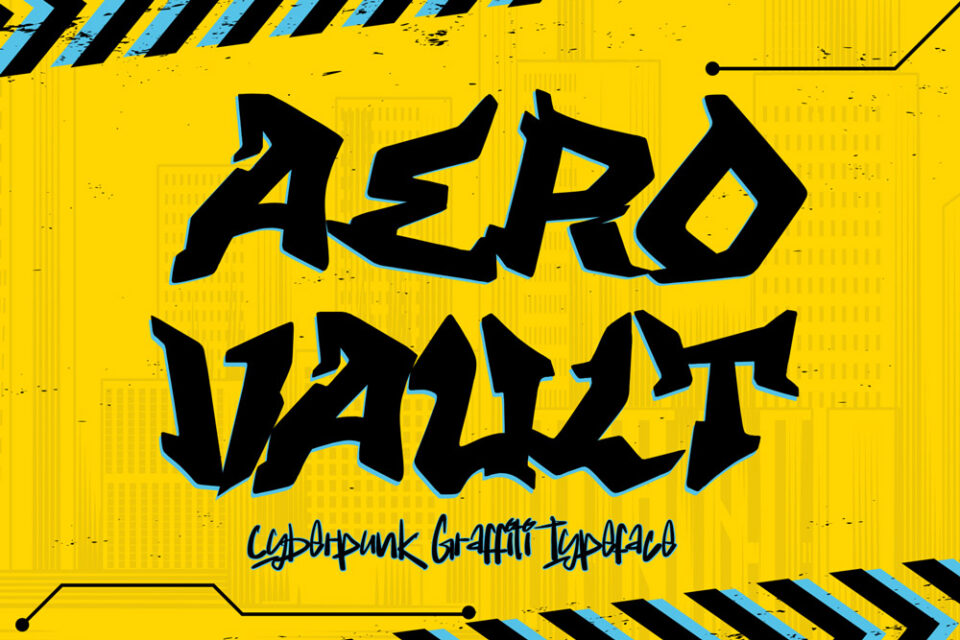 Aero Vault – Cyberpunk Graffiti Font