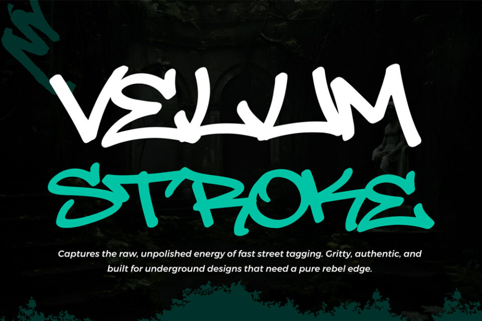 Velum Stroke – Natural Graffiti Tags Font