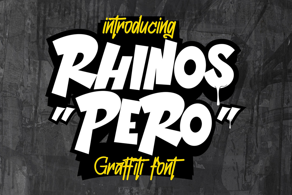 Rhinos Pero | Graffiti Font - Drip Urban Style