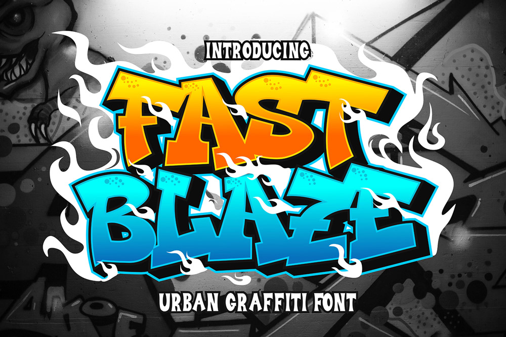 Fast Blaze – Dynamic Graffiti Font