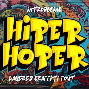 Hiper Hoper – 3D Layered Graffiti Font