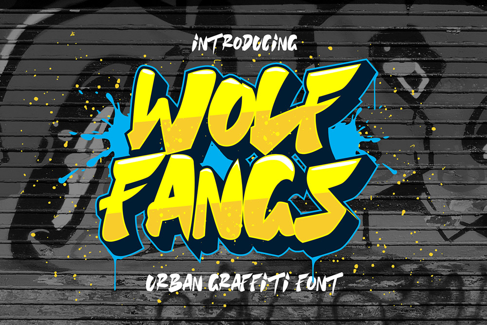 Wolf Fangs – Edgy Graffiti Display Font