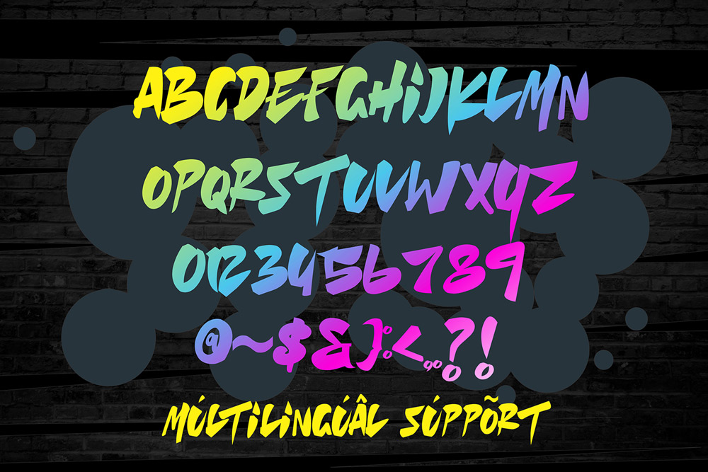 Wolf Fangs – Edgy Graffiti Display Font - Image 2