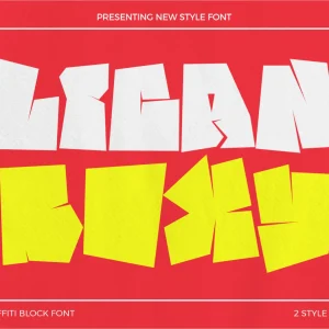 Lican Boxy – Block Graffiti Font