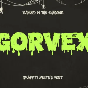 Gorvex – Melting Halloween Graffiti Font
