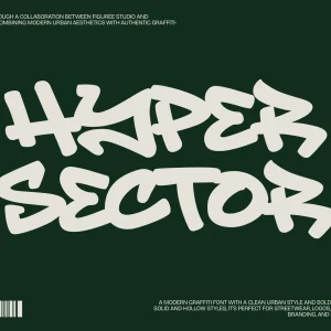 Hyper Sector Graffiti Font – Modern Outline Street Style
