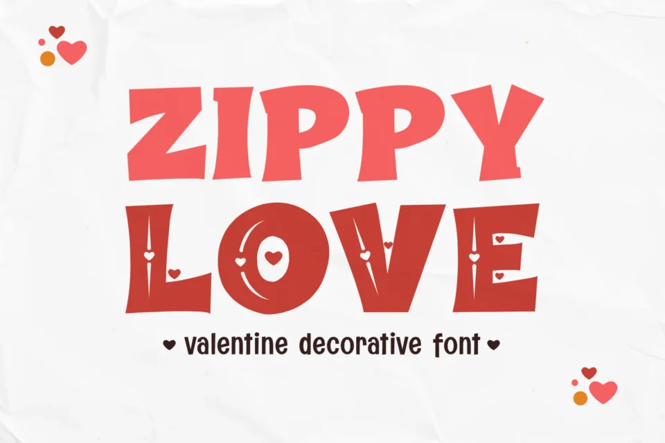 Zippy Love - Decorative Valentine Display Font