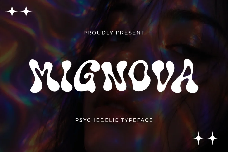 Mignova - Retro Psychedelic Font