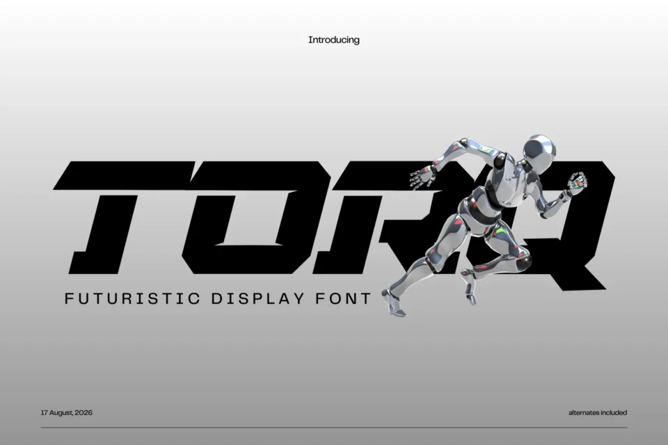 Torq - Futuristic Display Font